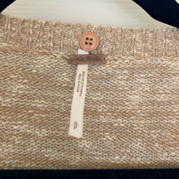 Free People tan brown zip up cardigan - Picture 3 of 6